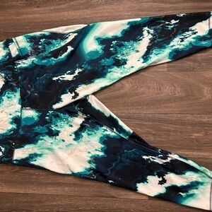 Old Navy Teal and Black Leggings